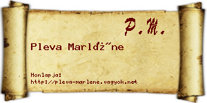 Pleva Marléne névjegykártya